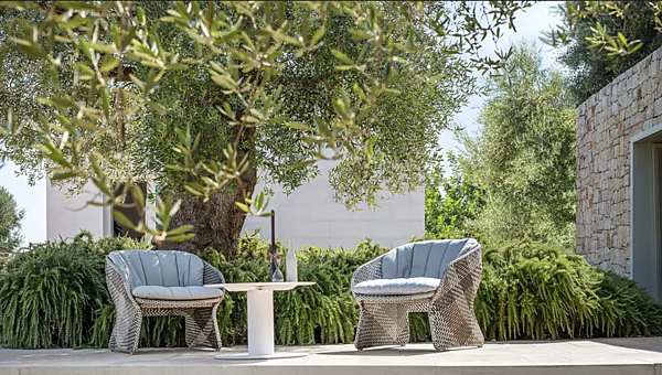 Garden armchair with armrests made of synthetic fibre VARASCHIN Maat 2371, 2372 factory VARASCHIN from Italy. Foto №4