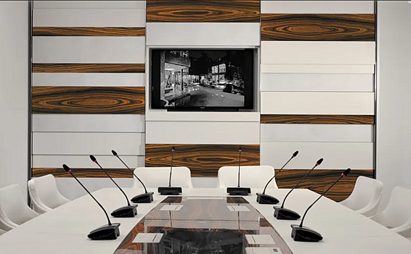 Rectangular meeting table with cable management i 4 Mariani President factory i 4 Mariani from Italy. Foto №7