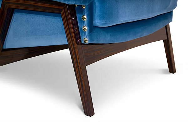 Upholstered Velvet Armchair Inca BRABBU factory BRABBU from Italy. Foto №6
