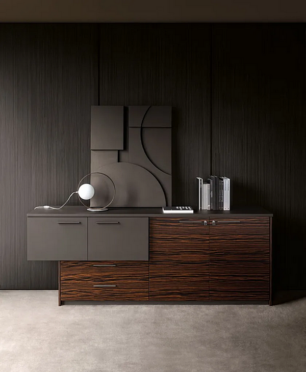 Wooden office storage unit with hinged doors INCA i 4 Mariani factory i 4 Mariani from Italy. Foto №2