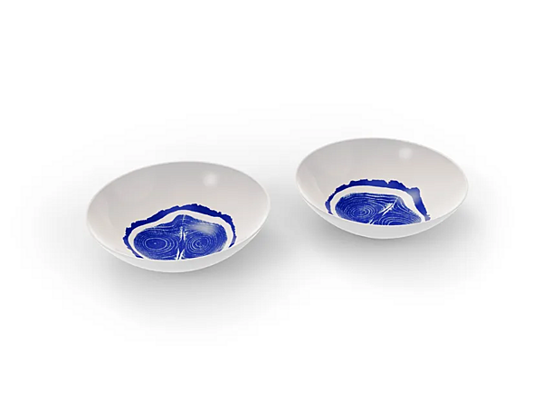 Set of 2 porcelain soup plates CASSINA Tronc GNR CP 22 factory CASSINA from Italy. Foto №2