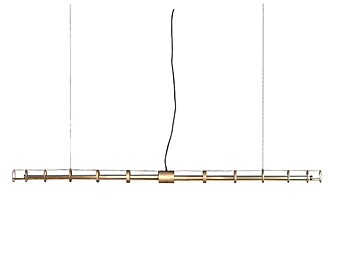 LED pendant lamp in satin brass by BAXTER Hubble