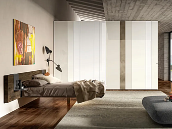 Sectional wardrobe LAGO N O W 1155 with sliding doors Sectional wardrobe LAGO N O W 1155 with sliding doors factory LAGO from Italy