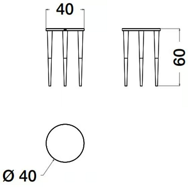 Round wooden high side table Cocoon CPRN HOMOOD C349, C350 factory CPRN HOMOOD from Italy. Foto №6