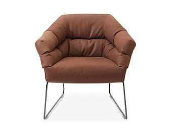 Fabric armchair with armrests Saba New York