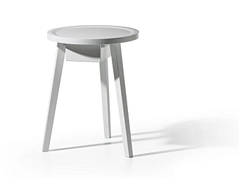 Wooden bedside table with drawer gray Gervasoni 45 factory Gervasoni from Italy