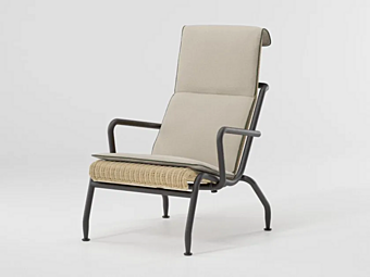 Rattan and Aluminium Armchair with Headrest KETTAL Salina KSB200500