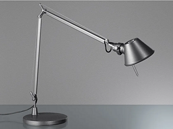 Aluminium Desk Lamp with Swing Arm Artemide Tolomeo Midi A0151W00, A015100 factory Artemide from Italy