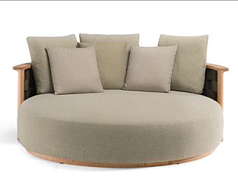 Round garden bed with upholstered back Molteni & C Palinfrasca Round garden bed with upholstered back Molteni & C Palinfrasca factory Molteni & C.(+VITRA) from Italy