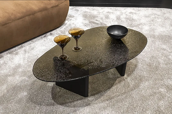 Oval Cast Glass Coffee Table Stowe MisuraEmme factory MisuraEmme from Italy. Foto №3
