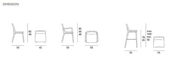 Bar stool PACINI & CAPPELLINI 5463.2 factory PACINI & CAPPELLINI from Italy. Foto №11