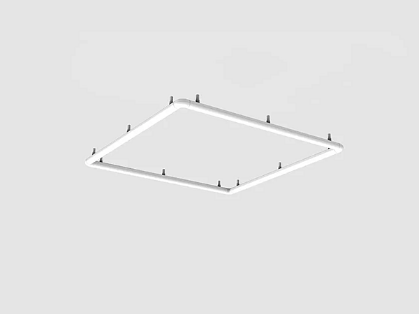 Semi Inset Ceiling Lamp Square Rectangular Artemide Alphabet of Light 1430130A, 1430110A, 1430120A factory Artemide from Italy. Foto №1