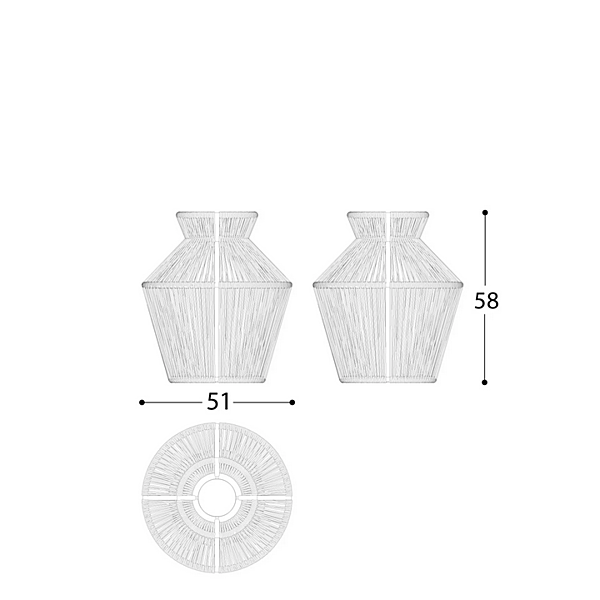 Cordless LED Floor Lamp Synthetic Fibre VARASCHIN Cricket 14890, 14891 factory VARASCHIN from Italy. Foto №7