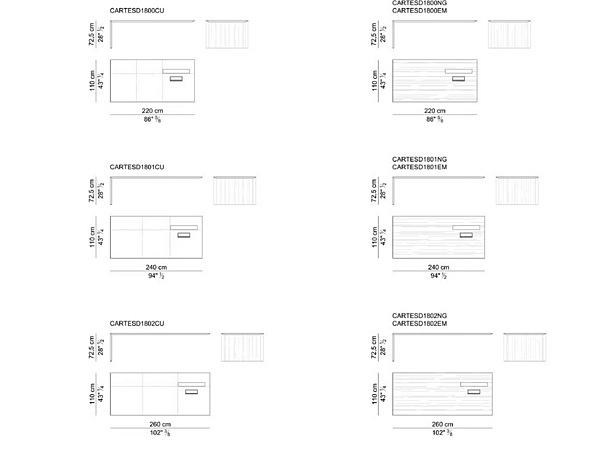Rectangular wooden executive desk Cartesiano i 4 Mariani factory i 4 Mariani from Italy. Foto №2