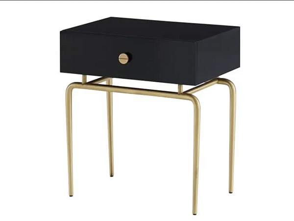 Rectangular bedside table with drawers in steel and wood LIGNE ROSET Debourgeoisee 19980396 factory LIGNE ROSET from Italy. Foto №1