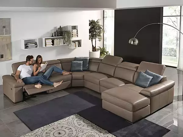 Relaxing sectional sofa in fabric by Egoitaliano Valerie collection factory Egoitaliano from Italy. Foto №3