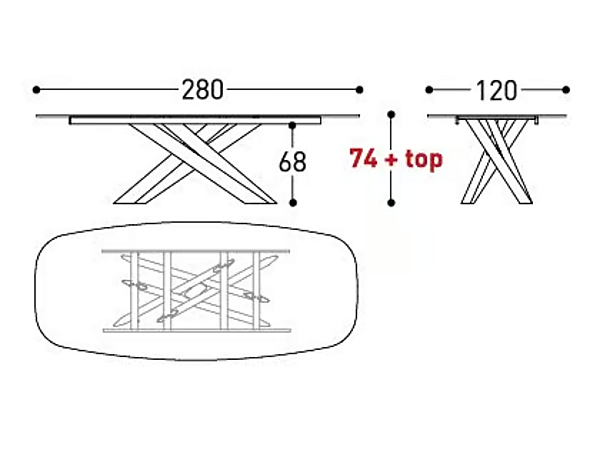 Rectangular Aluminium Garden Table System Star VARASCHIN 244S1, 244S2E, 244S3, 244S4, 244S5E factory VARASCHIN from Italy. Foto №16