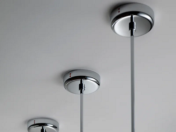 Chrome Plated Pendant Lamp Fabbian Beluga White factory Fabbian from Italy. Foto №7