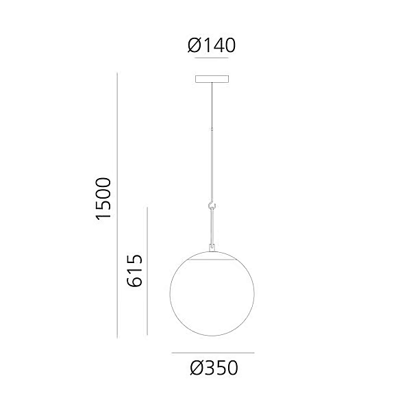 LED pendant lamp made of blown glass Artemide NH 1280010A, 1281010A, 	1283010A factory Artemide from Italy. Foto №9