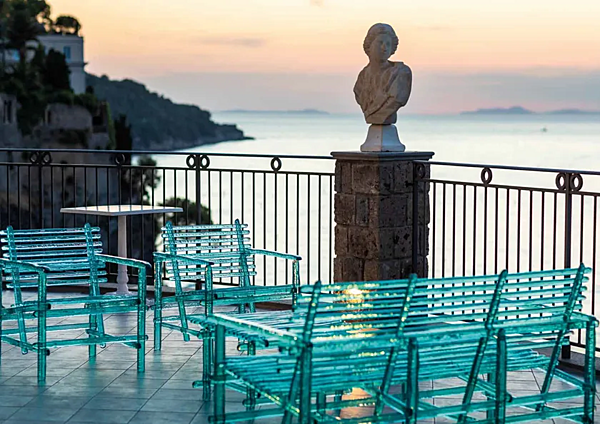 Polycarbonate outdoor bench with back A Mare Edra AMR030 factory EDRA from Italy. Foto №5