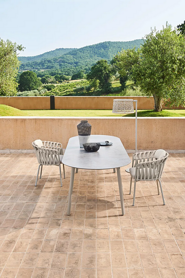 Oval Aluminium Garden Table Emma VARASCHIN 23680, 23681 factory VARASCHIN from Italy. Foto №12