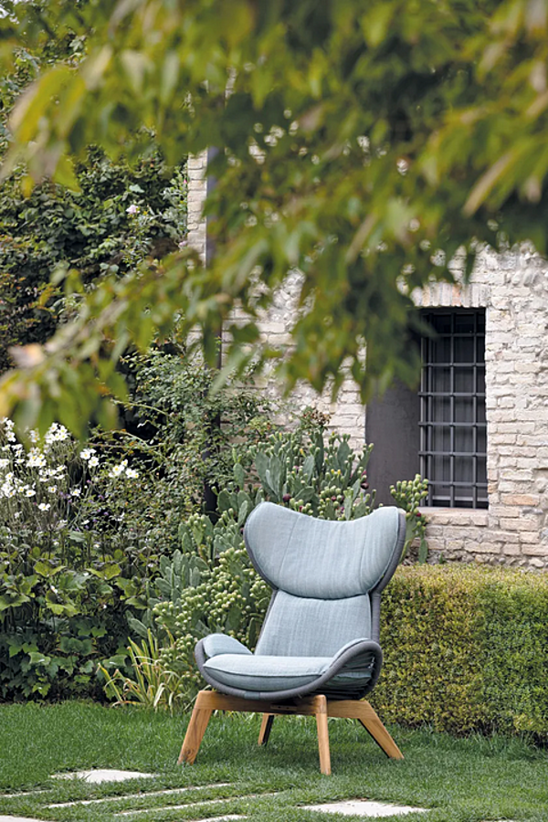 Outdoor Fabric Wingchair with Soft Back Atmosphera Harp HP.LC factory ATMOSPHERA from Italy. Foto №5