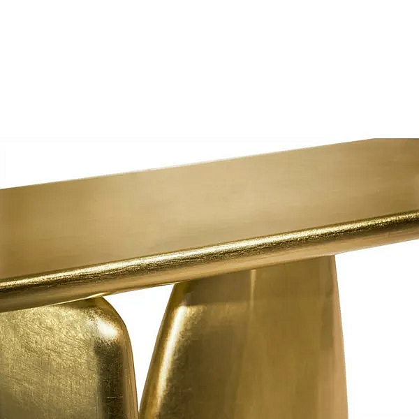 Rectangular Console Table in Gold Leaf BRABBU Ardara factory BRABBU from Italy. Foto №4