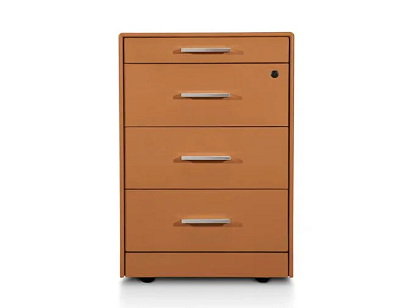 Tanned Leather Office Drawer Unit with Lock i 4 Mariani Ares factory i 4 Mariani from Italy. Foto №1
