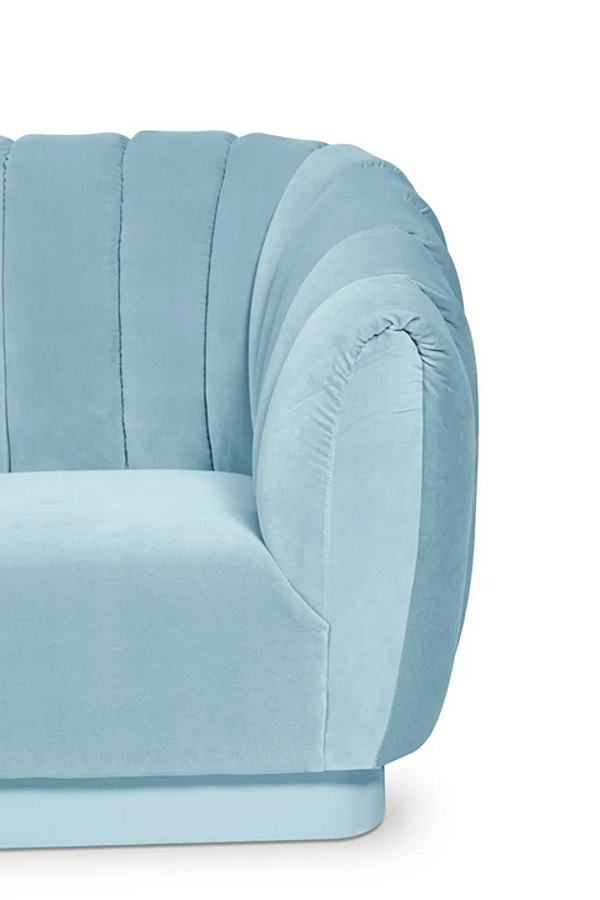 3-seater velvet sofa with soft back BRABBU OREAS factory BRABBU from Italy. Foto №7