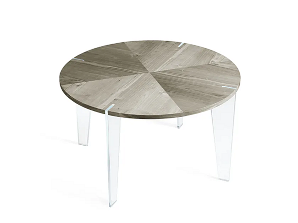 Round walnut table Sospeso B 678 DALE factory DALE from Italy. Foto №1