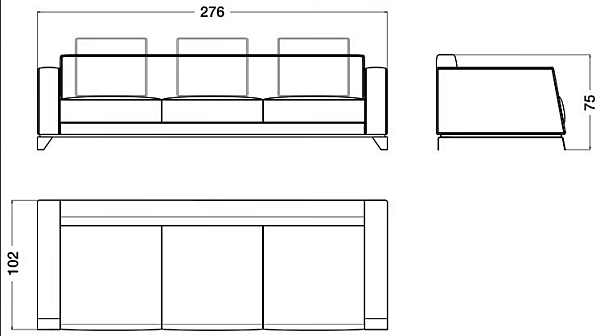 Four-seater fabric sofa with soft back Blue Moon CPRN HOMOOD B129 factory CPRN HOMOOD from Italy. Foto №2