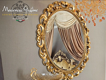 Oval Framed Wall Mirror Modenese Luxury Interiors 13672 factory MODENESE GASTONE from Italy