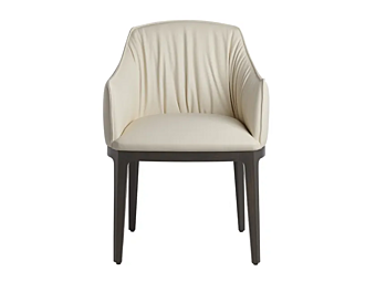 Upholstered leather easy chair with armrests Potocco Blossom 840 P 840/P factory POTOCCO from Italy