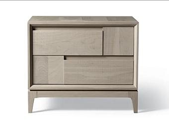 Rectangular walnut bedside table with drawers DALE Trama e Ordito M 620 factory DALE from Italy