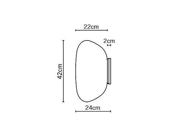 Glass wall lamp Fabbian Lumi Poga factory Fabbian from Italy. Foto №3