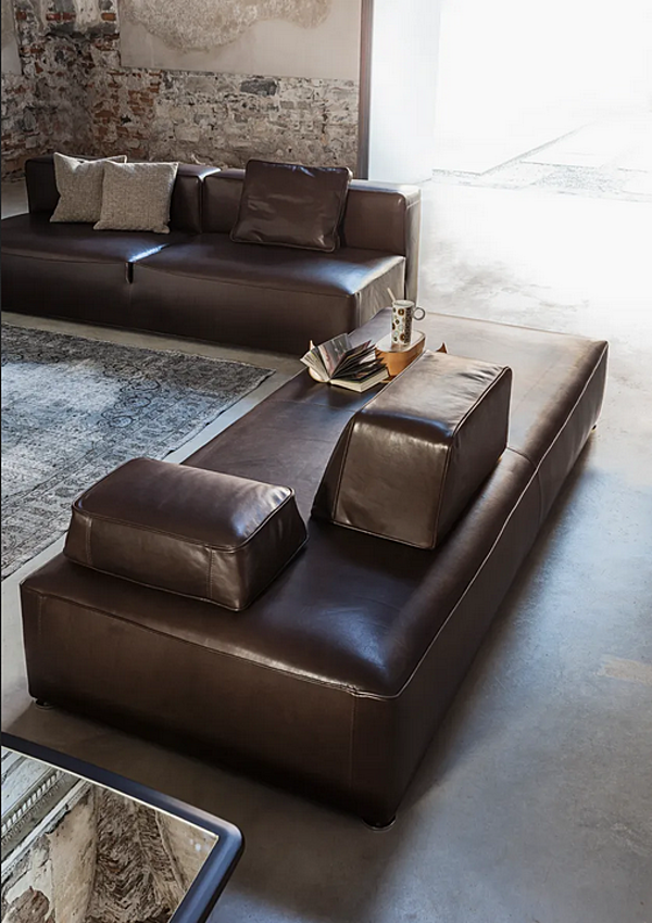 Sectional sofa in fabric or leather VIBIEFFE 275 Glam factory VIBIEFFE from Italy. Foto №9