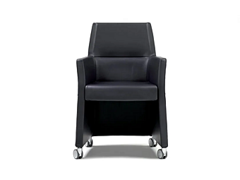 Upholstered Tanned Leather Office Chair with Armrests ENRICO PELLIZZON WEB Upholstered Tanned Leather Office Chair with Armrests ENRICO PELLIZZON WEB factory ENRICO PELLIZZONI from Italy