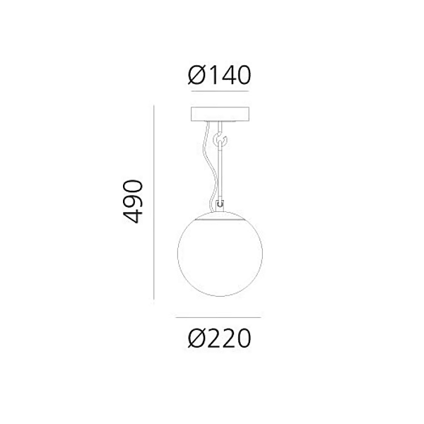 LED ceiling lamp made of blown glass Artemide NH 1284010A, 1285010A , 1286010A factory Artemide from Italy. Foto №6