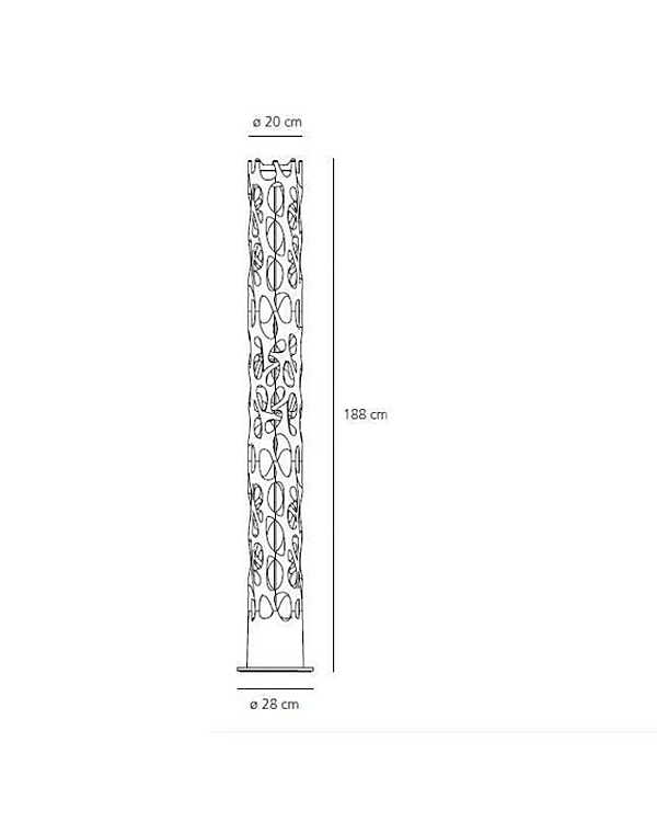 LED Floor Lamp in Chrome Plated Steel by Artemide New Nature 1157W10APP factory Artemide from Italy. Foto №6