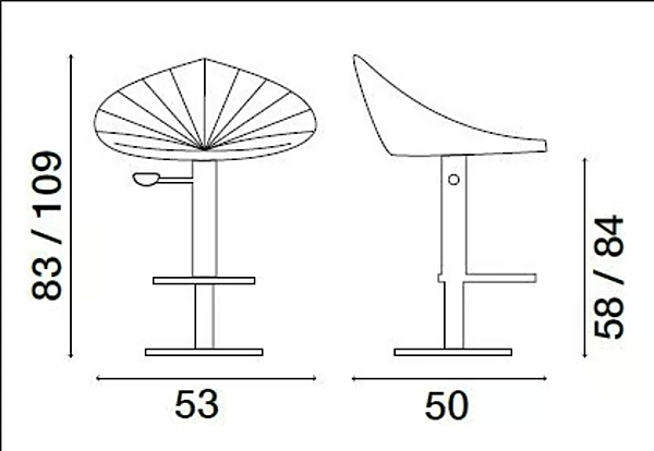 High Leather Stool with Gas Lift FASEM Fiorile Plisse FIORILE BAR PLISSE' BT factory FASEM from Italy. Foto №8