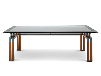 Rectangular wooden executive desk with leather top i 4 Mariani Paso Doble