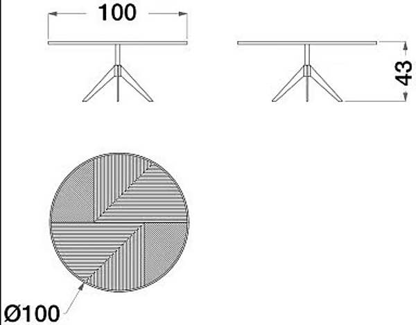 Low round wooden coffee table CPRN HOMOOD Sesto Senso S542 factory CPRN HOMOOD from Italy. Foto №2