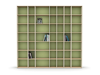 Modular Bookcase in Wood Nidi Luce Collection factory nidi from Italy