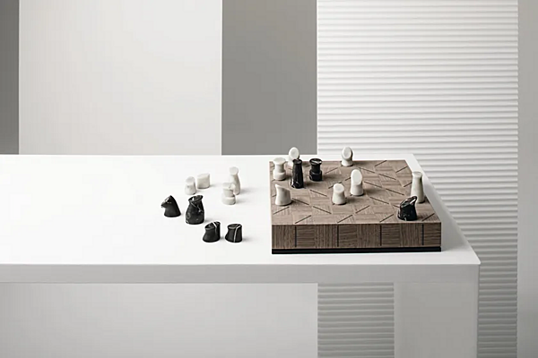 Walnut Chessboard Check Mate GIORGETTI GA450G factory GIORGETTI from Italy. Foto №2