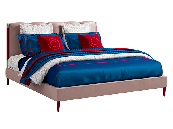 Nabuk bed with upholstered headboard Sesto Senso CPRN HOMOOD S503-S504-S505, BS103-BS104-BS105 factory CPRN HOMOOD from Italy. Foto №2