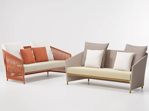 2-seater garden sofa with upholstered back KETTAL Bitta Lounge factory KETTAL from Italy. Foto №2