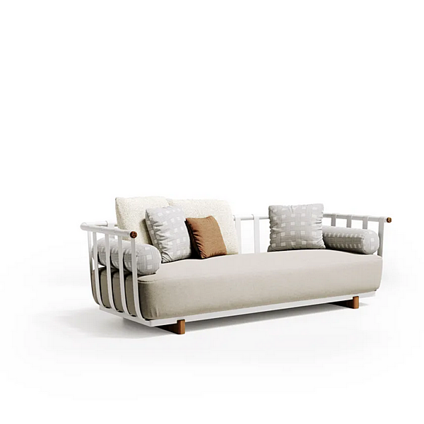 Three-Seater Garden Sofa in Fabric Atmosphera Portofino factory ATMOSPHERA from Italy. Foto №5