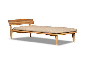 Sun lounger outdoor with upholstered back BAXTER Himba factory BAXTER from Italy
