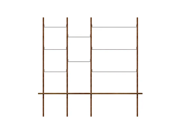 Open walnut bookcase Capanna S 154 DALE factory DALE from Italy. Foto №2