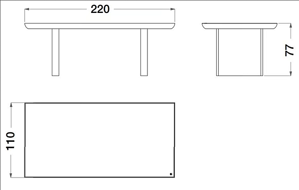 Rectangular wood veneer table Sesto Senso CPRN HOMOOD S517 factory CPRN HOMOOD from Italy. Foto №2